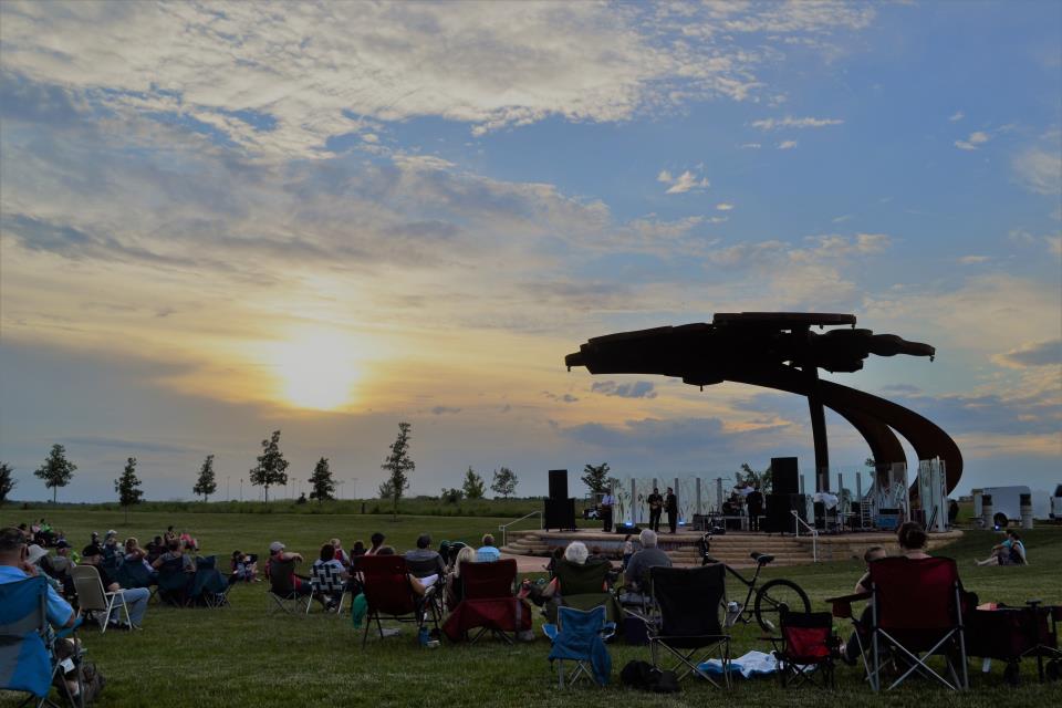 amphitheater at sunset