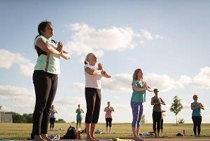 yoga at Lowe Park