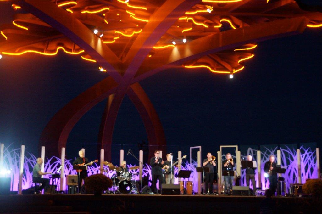 amphitheater concert at night