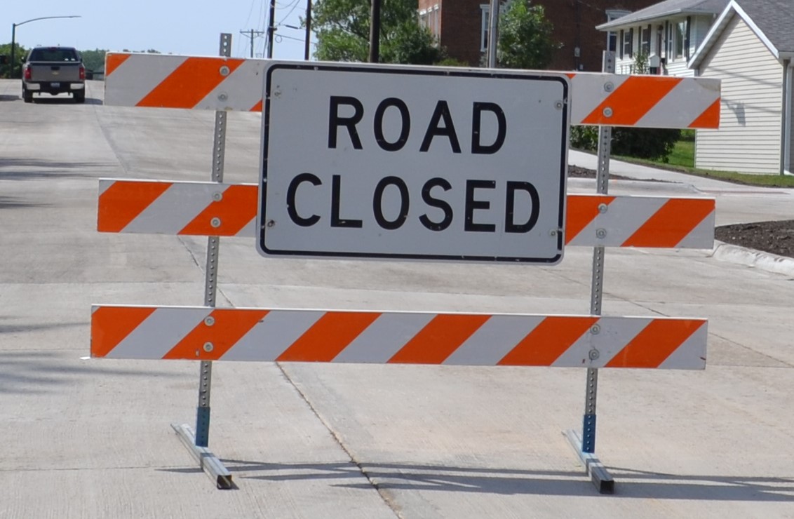 road closed sign
