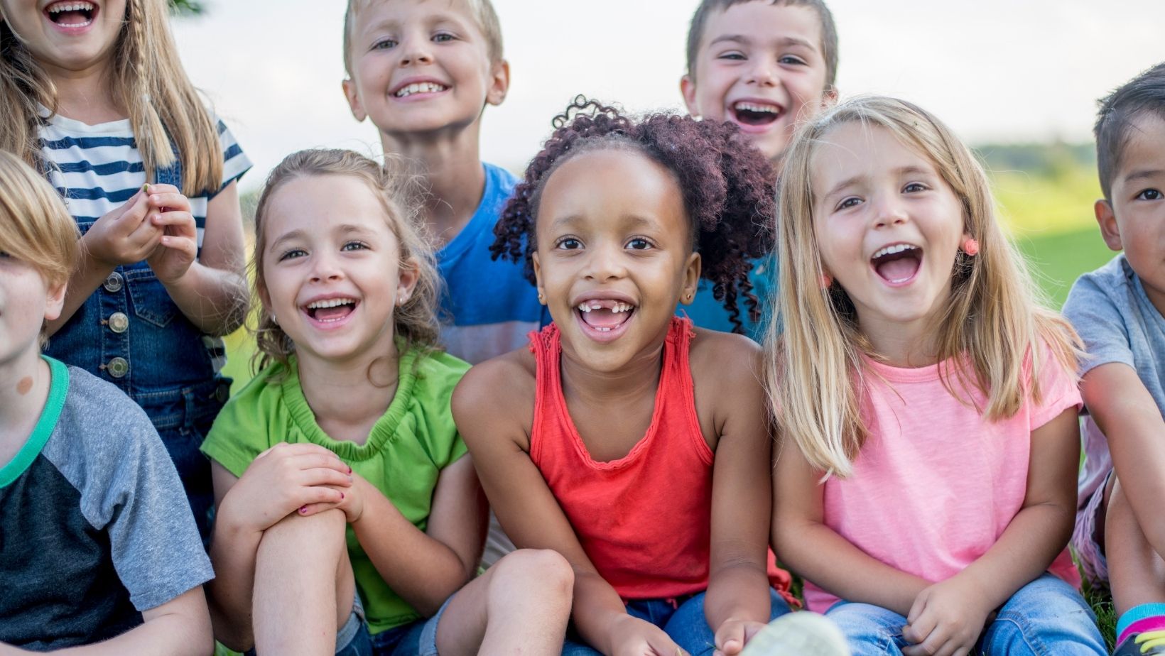 group of kids smiling