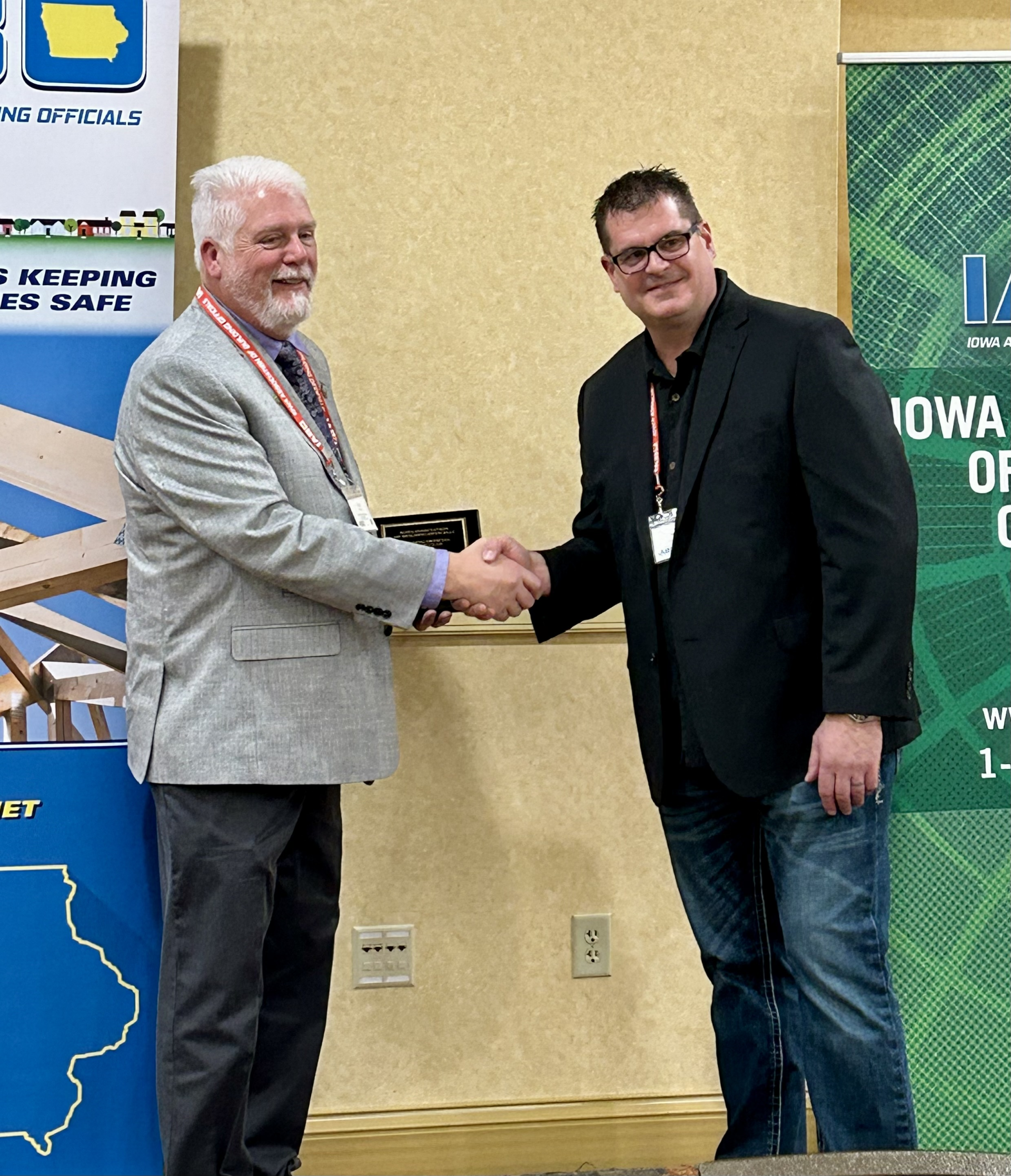 Gary Hansen presented with award